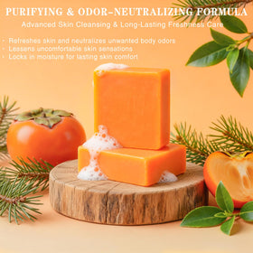 yoniagood soap on bathroom shelf lifestyle scene conveying family-ready freshness
