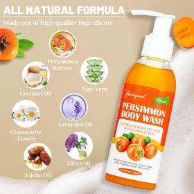 yoniagood persimmon and tea tree closeup highlighting natural ingredients