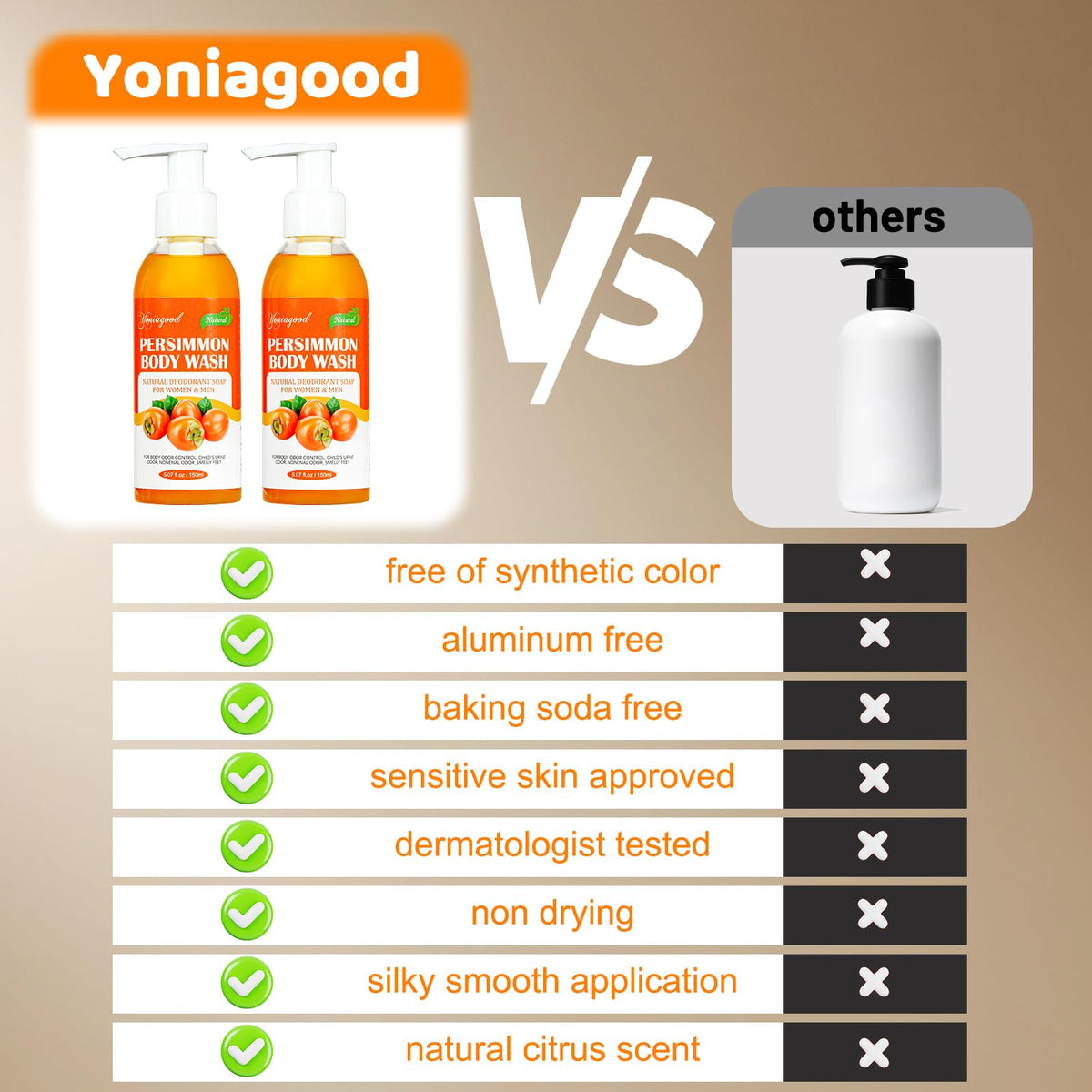 yoniagood soap bar label close-up showing ingredient callouts