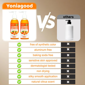 yoniagood soap bar label close-up showing ingredient callouts
