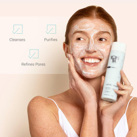Yonka cream texture close-up highlighting velvety finish for gentle cleansing
