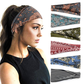 YONUF six-pack front view showing colorful boho headbands, perfect for outfit variety