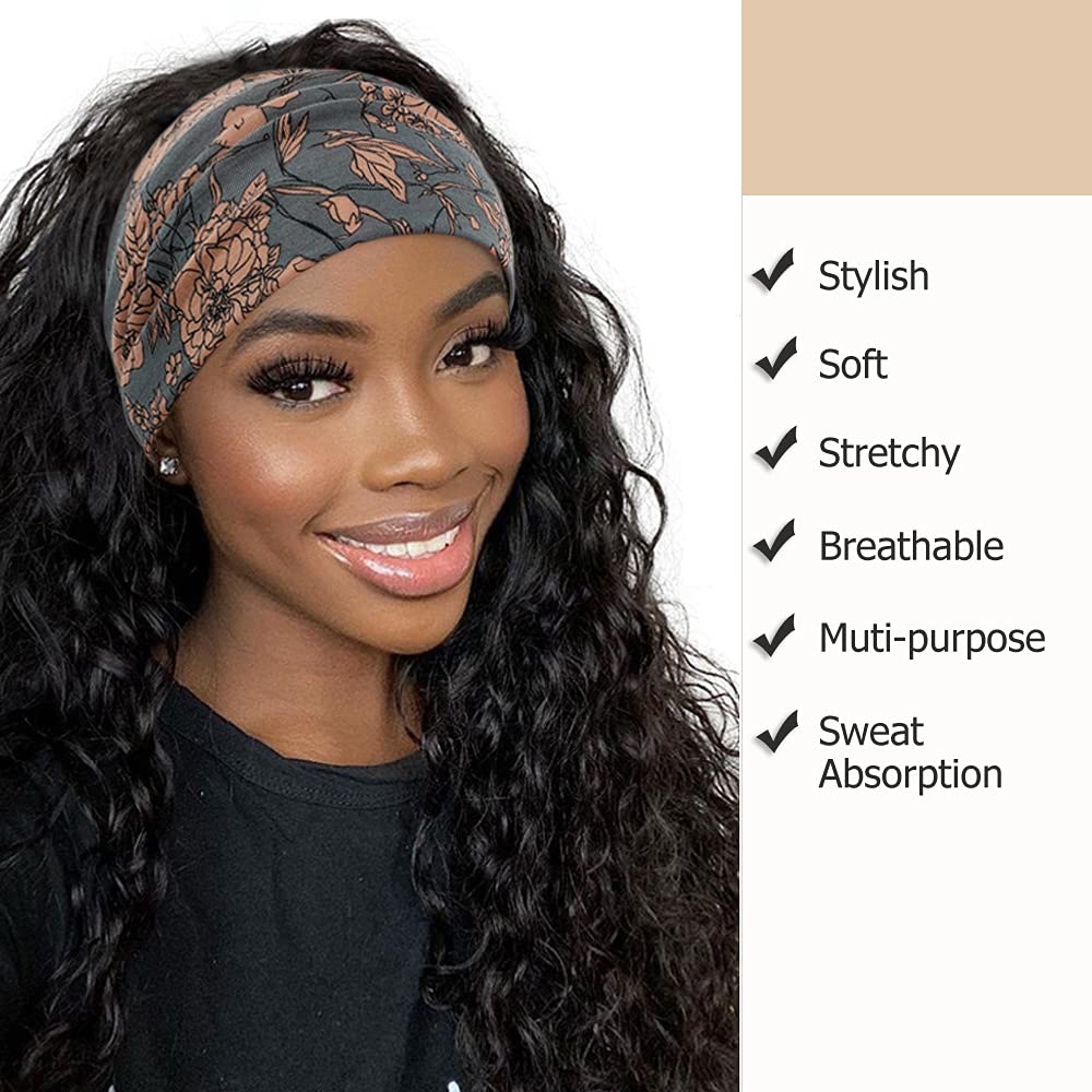 YONUF headband worn during yoga showing secure fit and sweat-managing benefit