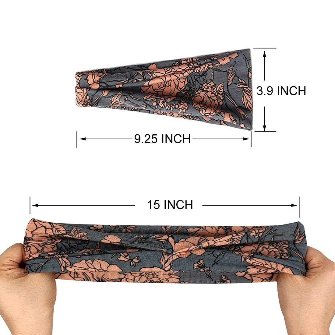 YONUF headband worn during yoga, demonstrating secure fit and sweat control