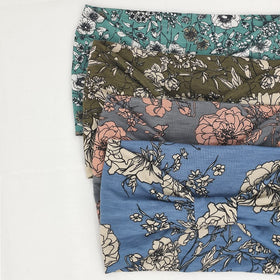 YONUF four headbands laid flat displaying distinct patterns and outfit-matching benefit