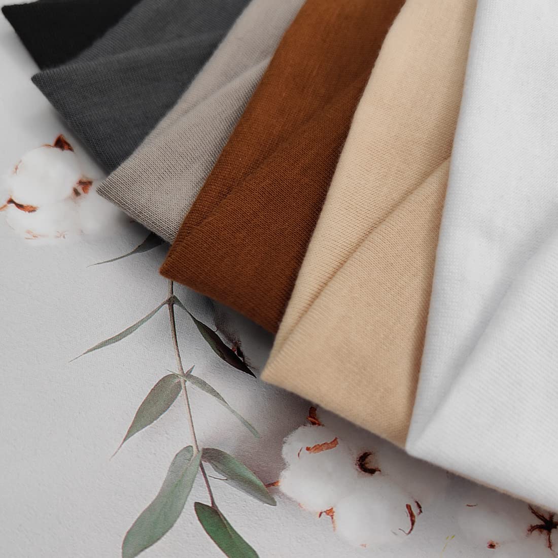 YONUF six headbands laid flat showing color variety and easy rotation for daily wear