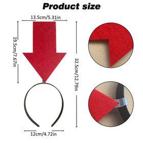 YOOLEETC closeup of red felt arrow highlighting texture and durability