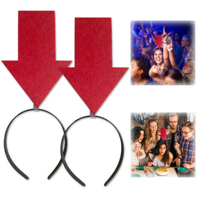 YOOLEETC front view red arrow headband shows bold visibility
