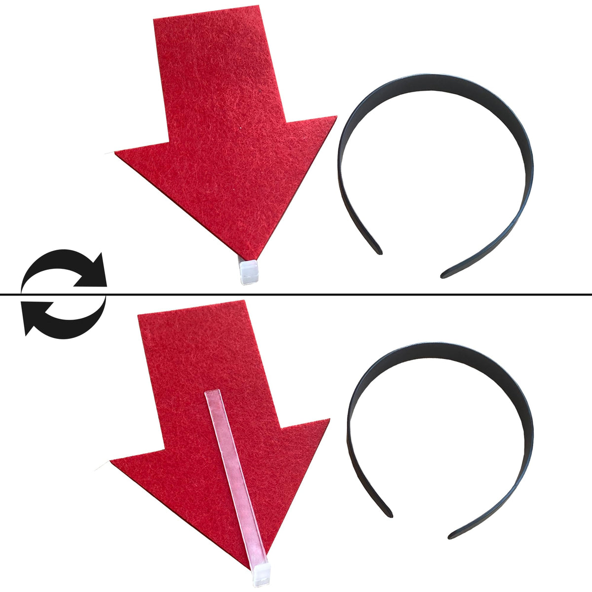 YOOLEETC side profile showing elastic band and clear plastic stem comfort