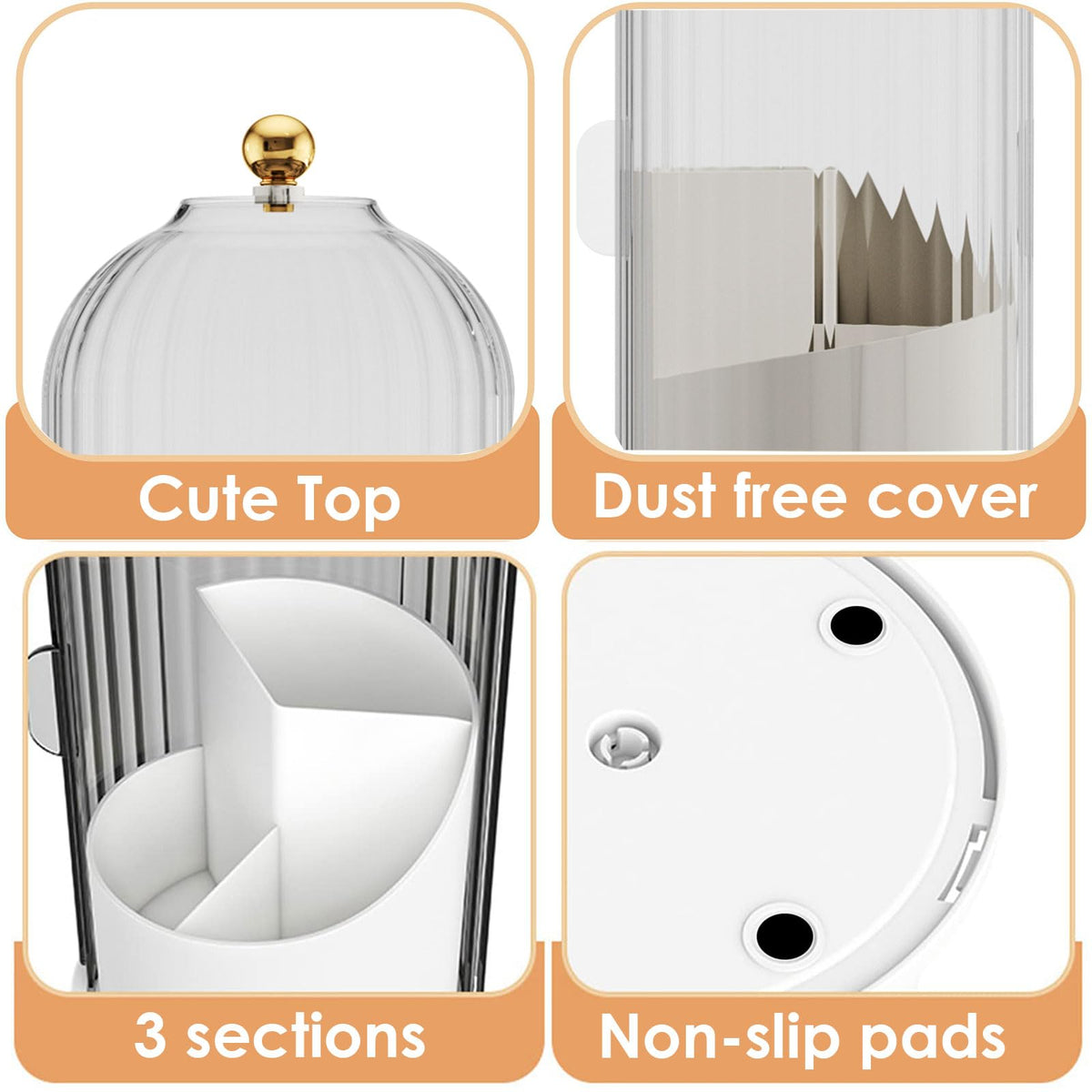 YOOLENS holder on vanity with brushes ready for faster makeup routines benefit
