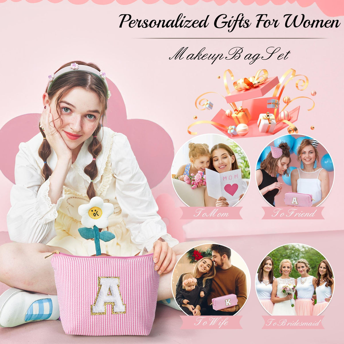 yoolife open pouch with cosmetics demonstrating organised storage benefit
