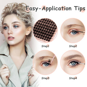yooNoya lashes on model illustrating natural to dramatic styling options