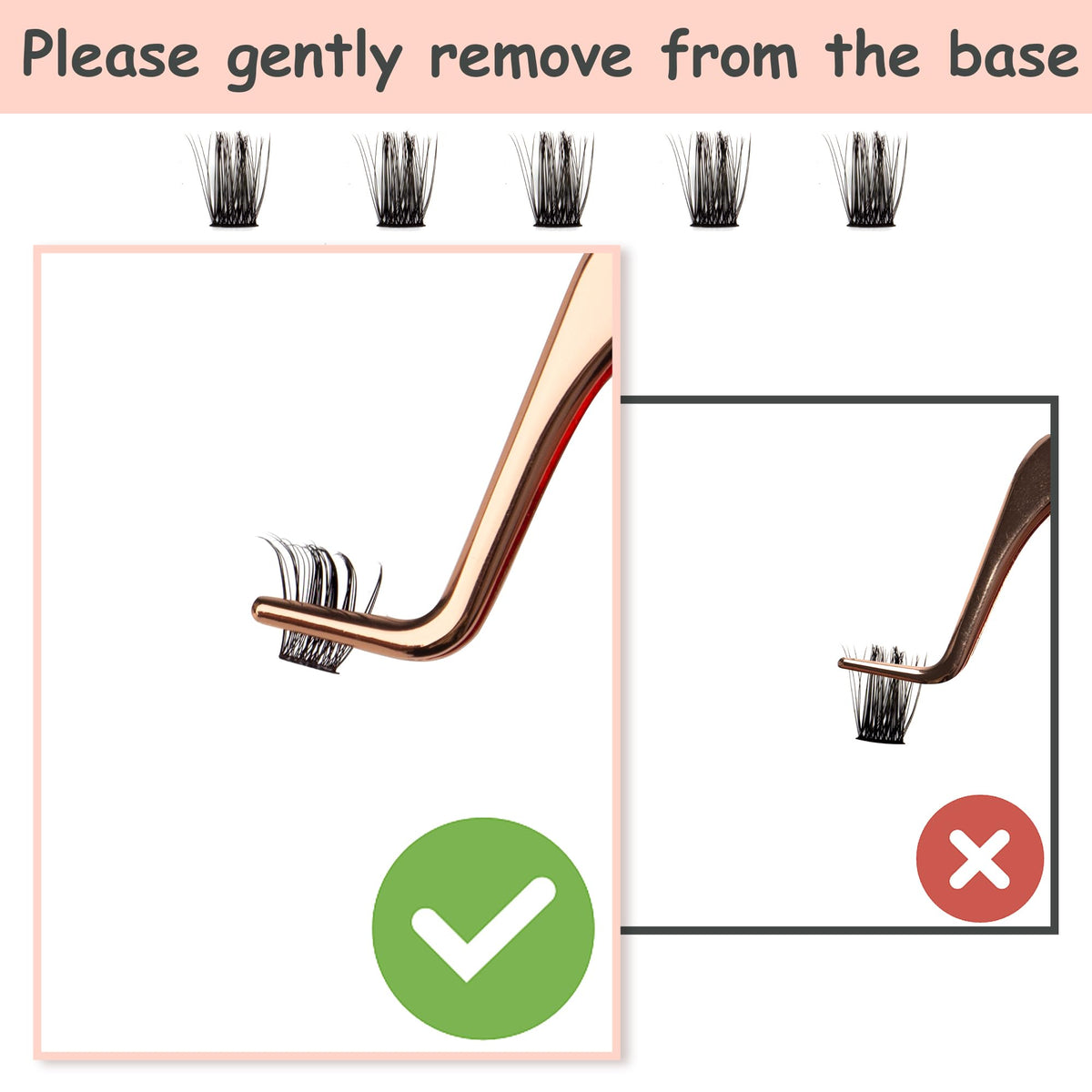 yooNoya packaging and tray view showing neat storage to protect lashes