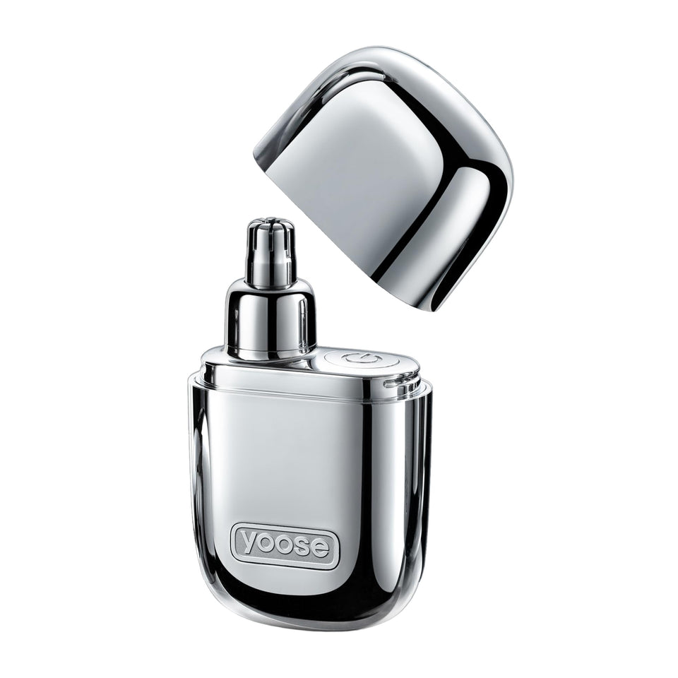 yoose front view silver alloy trimmer showing sleek design and portability