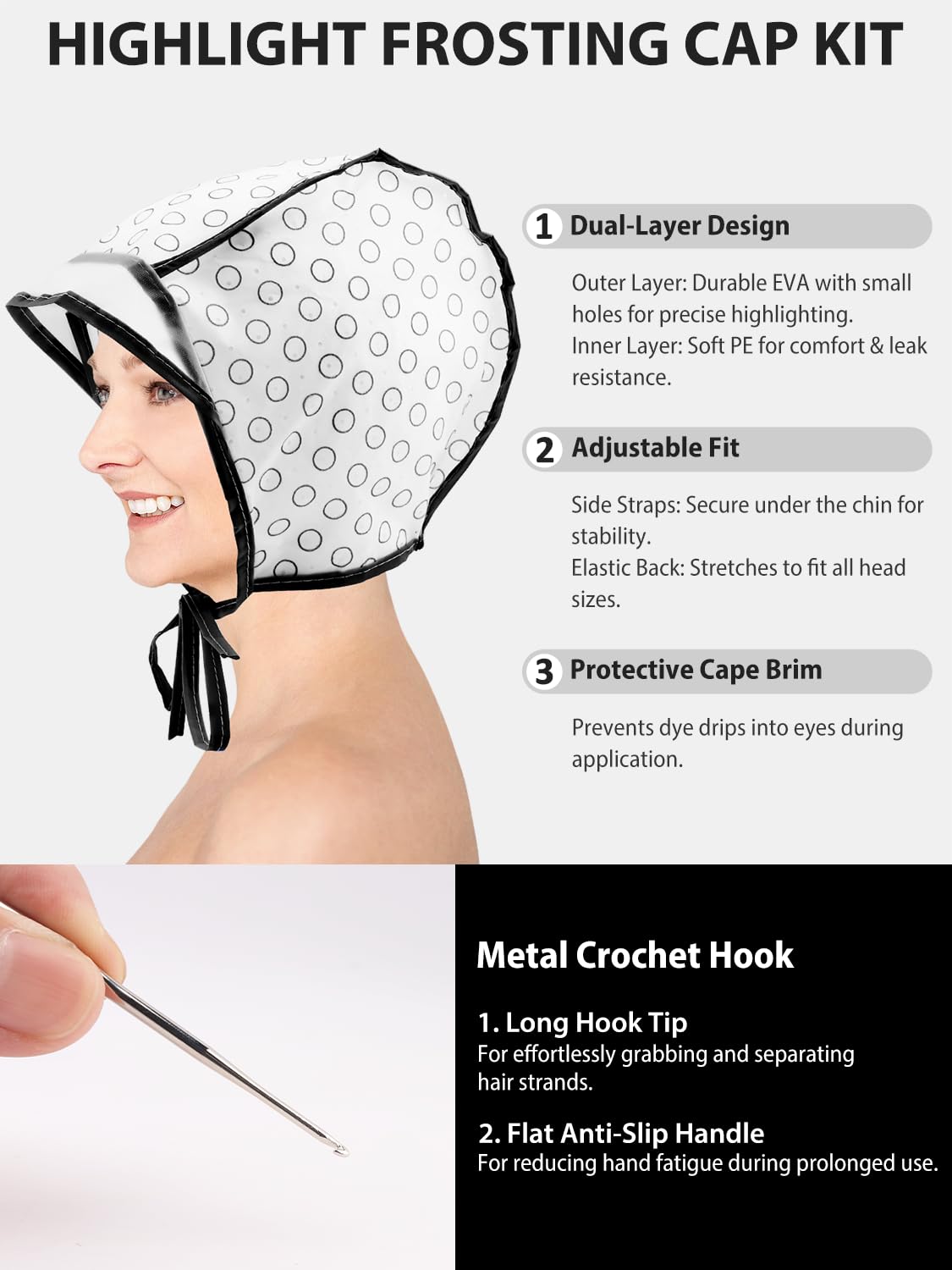 YOOVR dye brush and wide-tooth comb detail for smooth color application