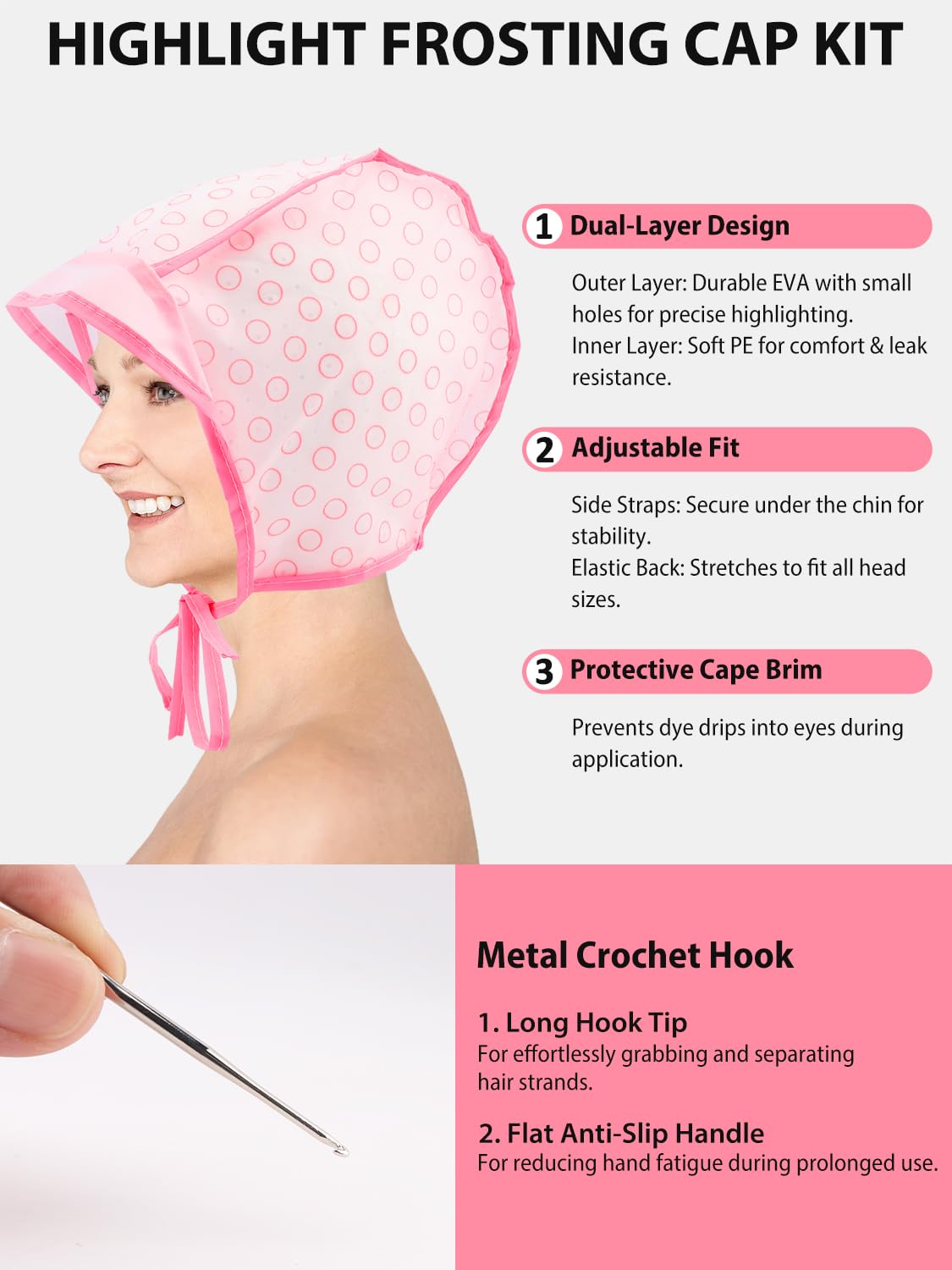 YOOVR dye brush and wide-tooth comb close-up for even product distribution