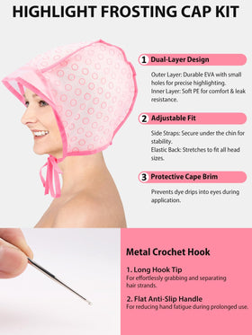 YOOVR dye brush and wide-tooth comb close-up for even product distribution