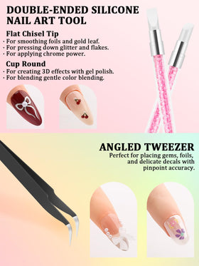 YOOVR lifestyle setup with tools in use for faster salon or at-home manicures