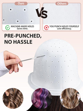 YOOVR mixing bowl and whisk producing smooth dye for even, clump-free color