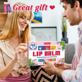 Yopela party favor bag styling showing gift-ready mini chap stick set
