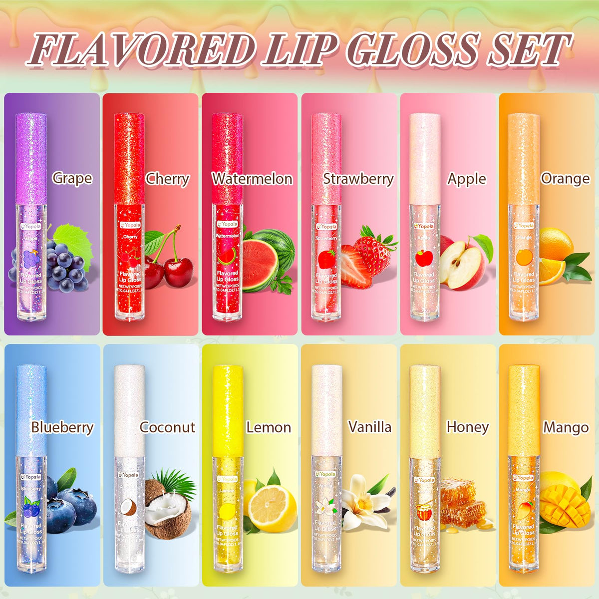 Yopela close-up of glossy tube texture highlighting moisturizing shine