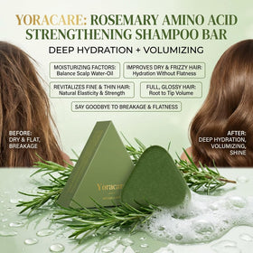 yoracare bar being applied in shower for moisturized scalp