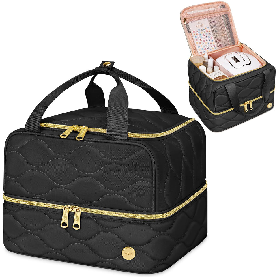 YOREPEK front view closed case shows sleek travel-ready protection