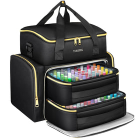 YOREPEK front view open organizer showing bottle layout and accessibility