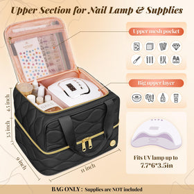 YOREPEK lower layer with removable divider holding a UV lamp securely