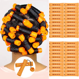 YOROSTAR front packaging showing 40 orange perm rods and comb, convenient kit