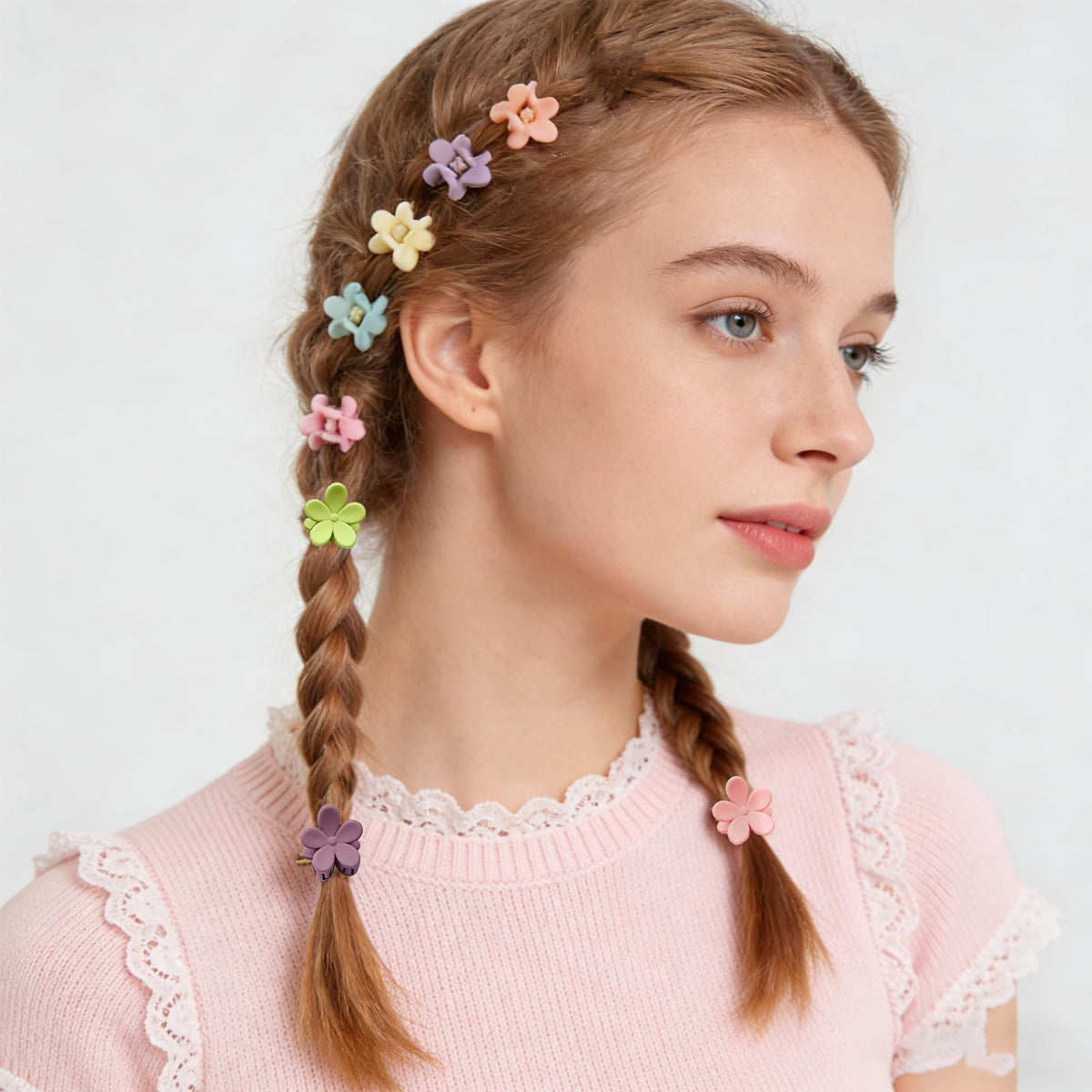 YosaiHom clip worn in child's hair showing decorative styling benefit