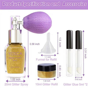 Yosca face highlight demo showing fine glitter for eye-catching glow