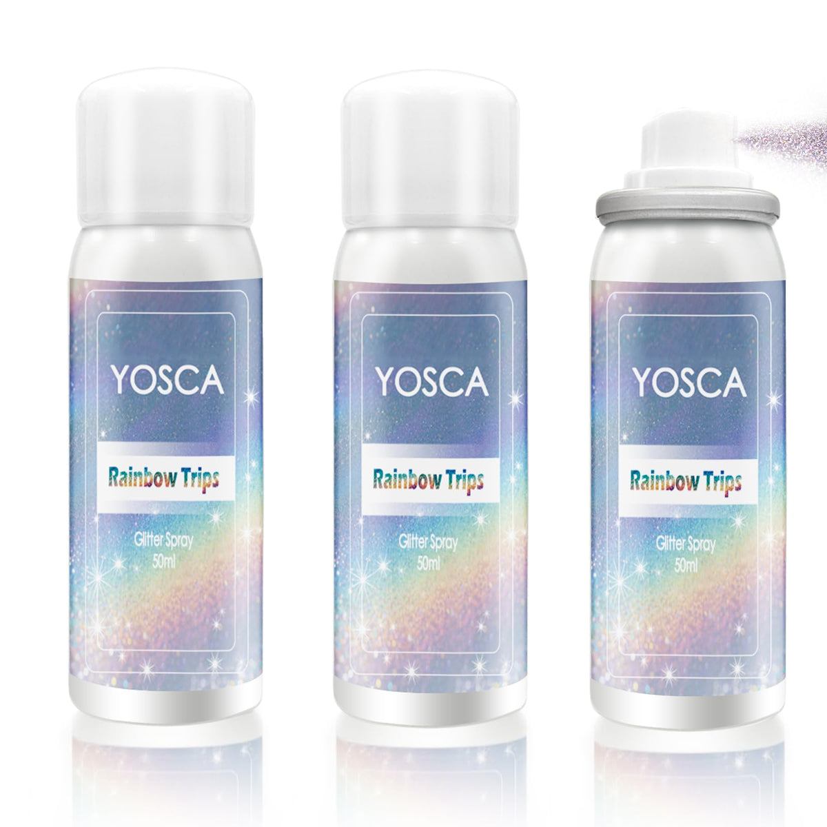 Yosca front packaging 3-pack showing travel-ready shimmer