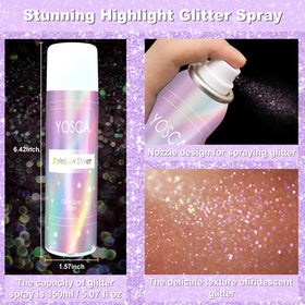Yosca in hair styling use adding instant festival shimmer and hold to hairstyles
