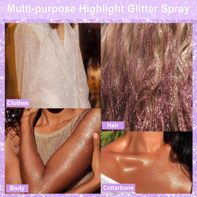 Yosca on skin shoulder and collarbone showing subtle shimmer to enhance complexion