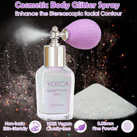 Yosca close-up of iridescent shimmer texture for reflective sparkle
