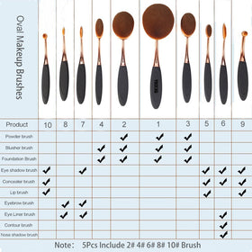 Yoseng close-up of dense synthetic bristles for streak-free coverage