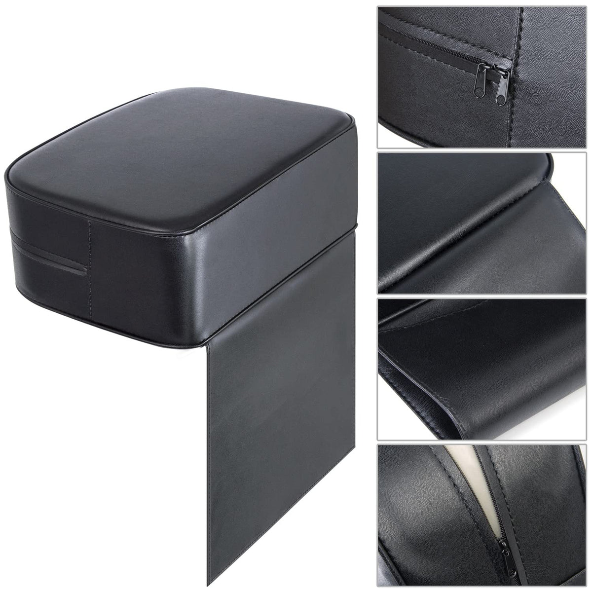 Yoshiko booster cushion on salon chair in use raising child client for improved stylist access and posture
