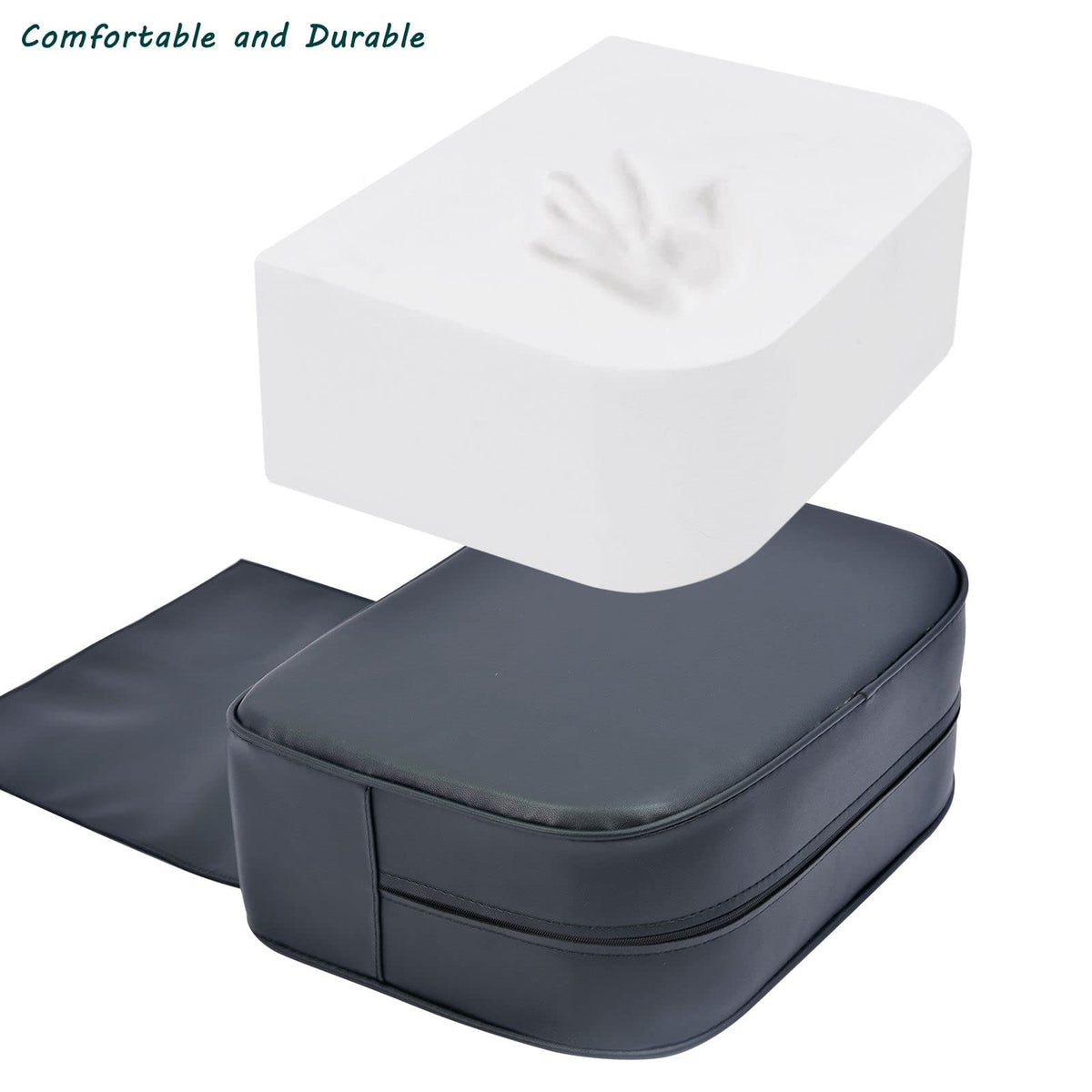 Yoshiko PVC under-base detail demonstrating non-slip grip that stabilizes booster on styling chairs