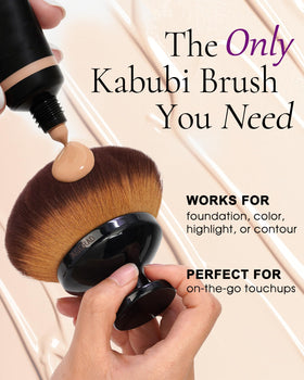 YOSHUYUKI close-up of charcoal-infused bristles offering smooth blending