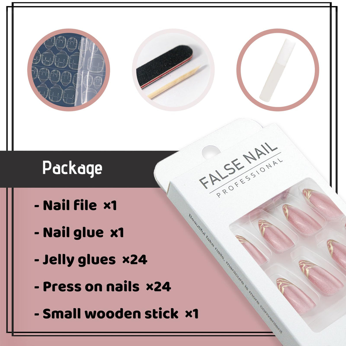 YOSOMMK nails on a finger for scale showing flattering medium length and fit