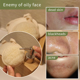 YOTDHUO close-up of natural loofah fibers highlighting gentle exfoliation