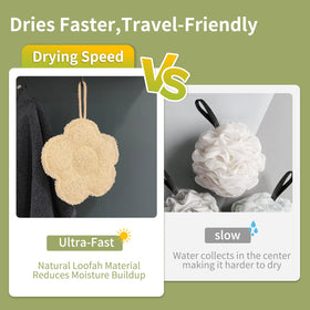 YOTDHUO zippered travel pouch holding loofahs for hygienic storage on trips