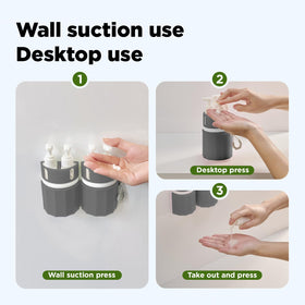 YOTIME mouthwash cup tightened on dispenser providing a spill-proof seal for packing