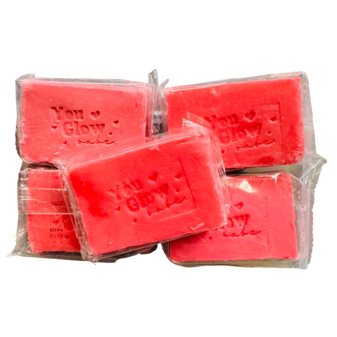 Generic You Glow Babe soap staged in bathroom conveying luminous skin benefit
