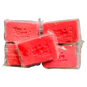 Generic You Glow Babe soap staged in bathroom conveying luminous skin benefit