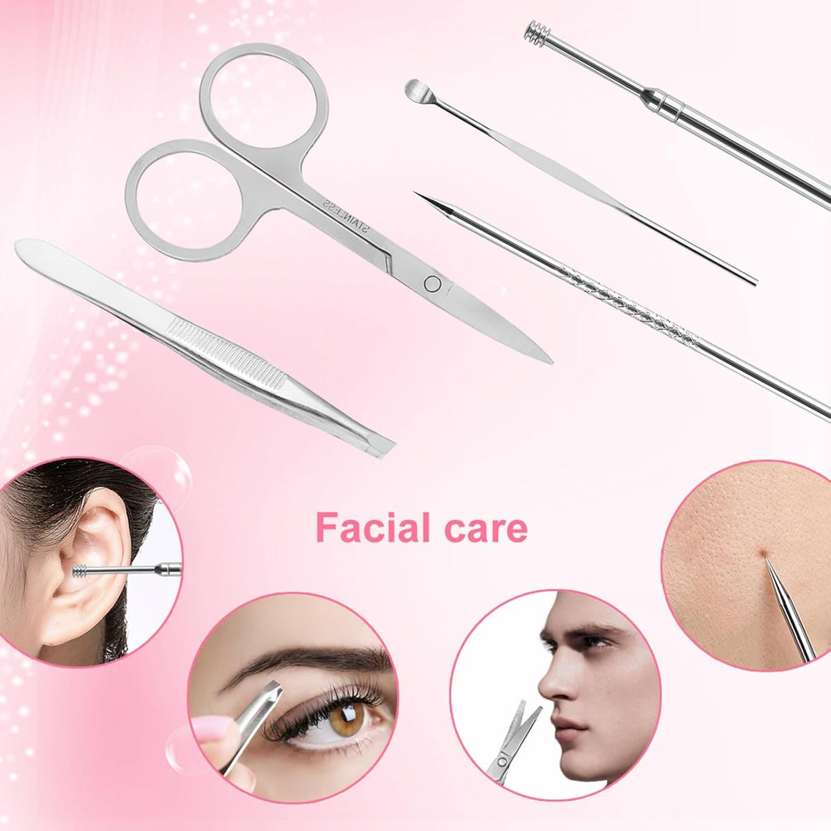 Yougai grooming tool in use pushing back cuticle for precise nail prep