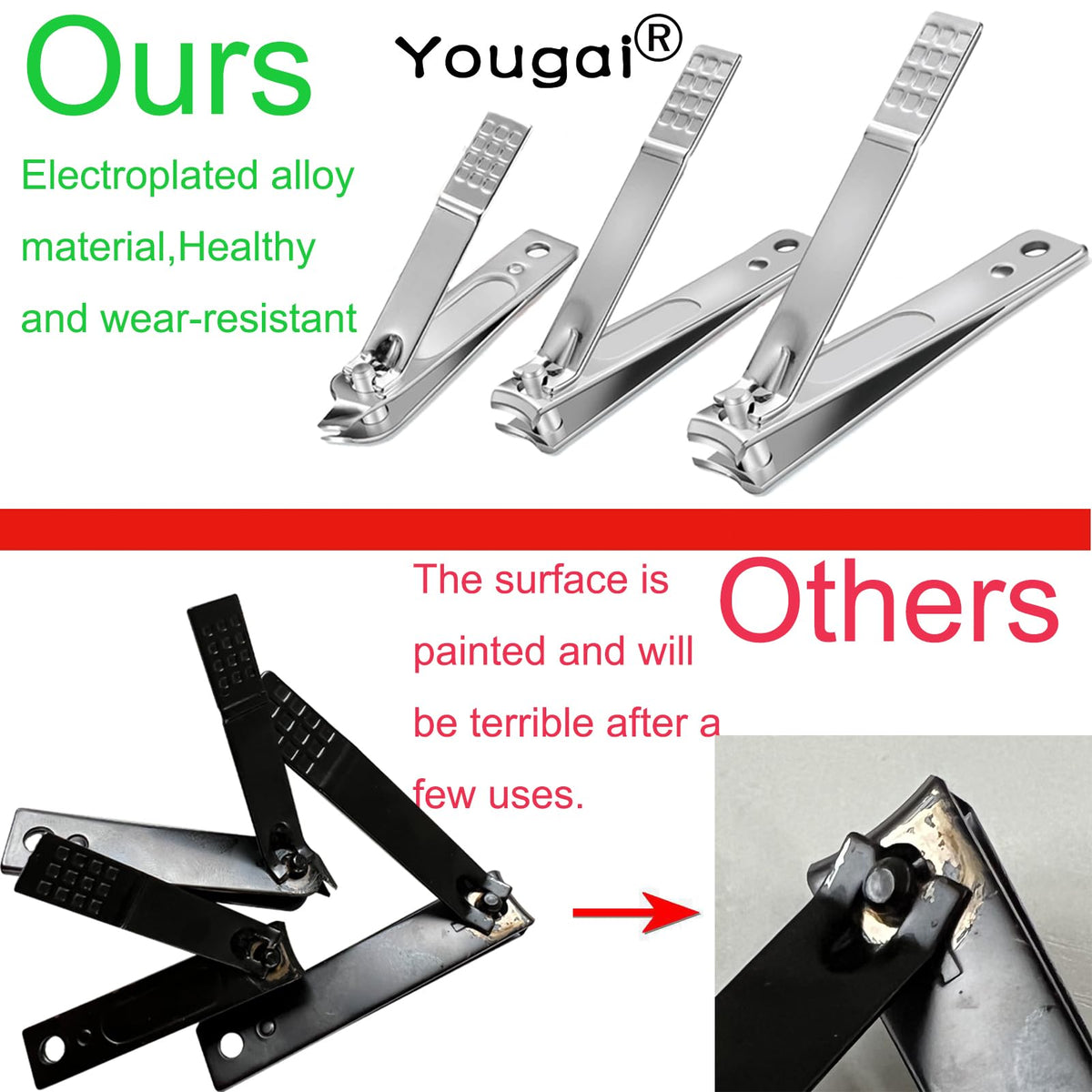 Yougai grooming tools arranged flatlay to display included instruments clearly