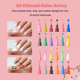 YOUKOYI pen in hand drawing on a nail for easy at-home manicures