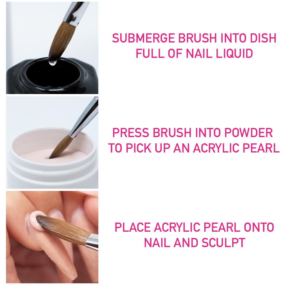 Young Nails brush applying acrylic bead for better adhesion benefit